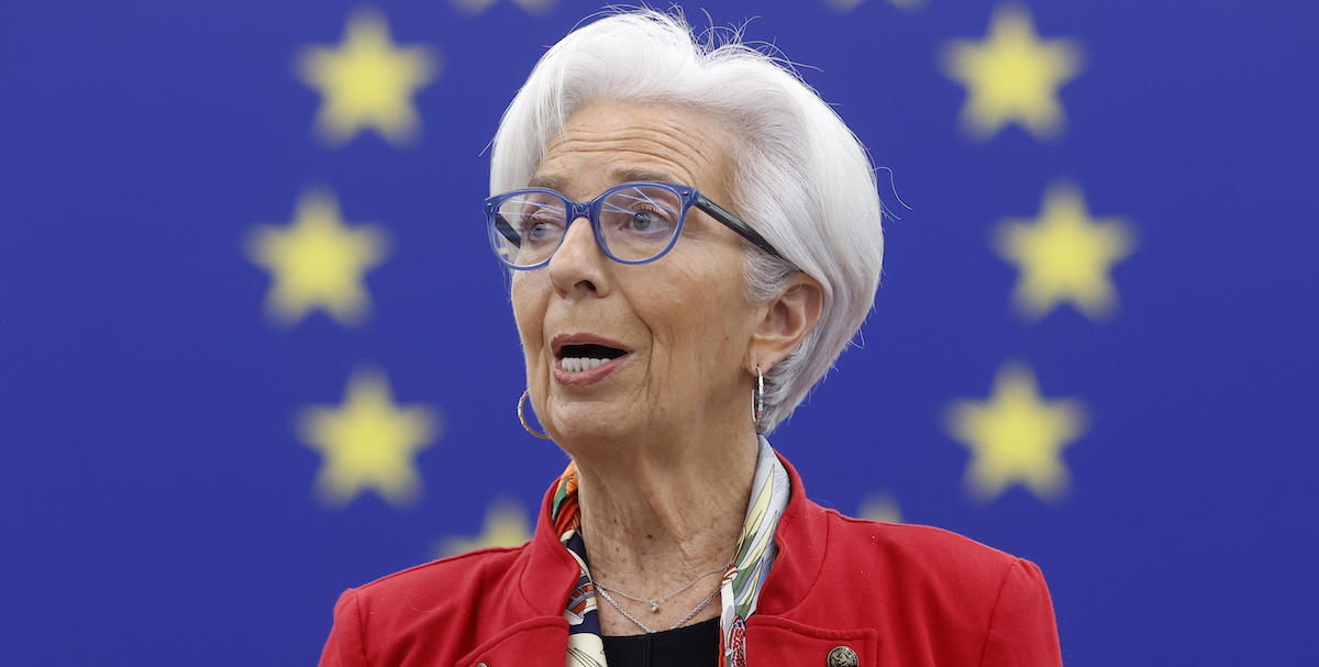 Christine Lagarde, presidente della BCE (AP Photo/Jean-Francois Badias, File)