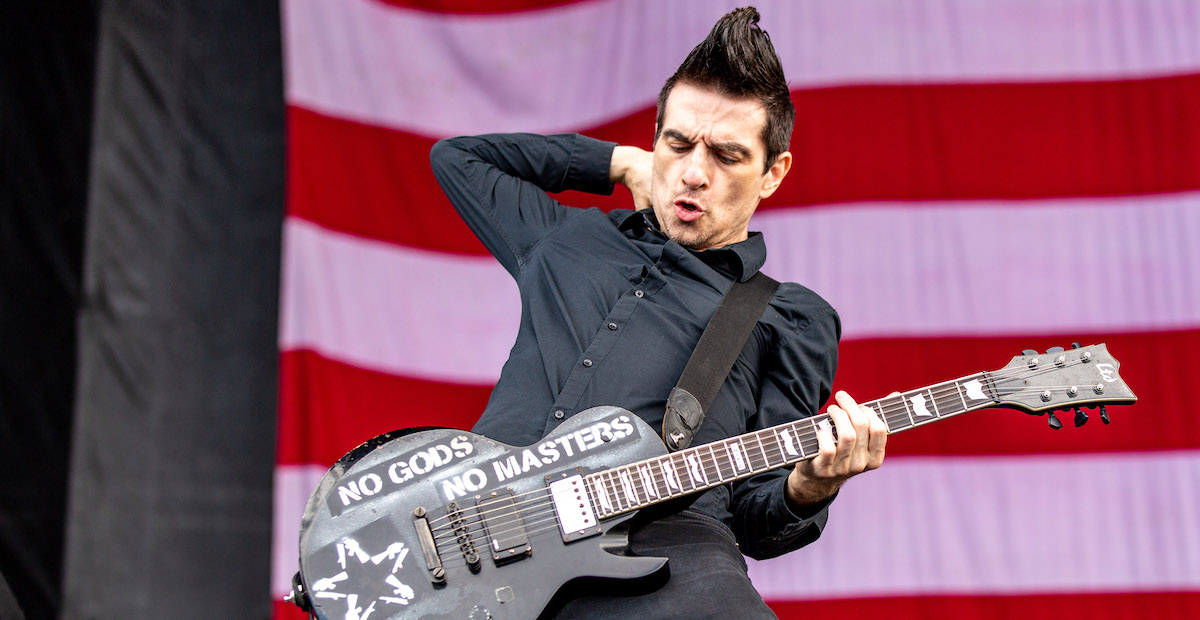 Justin Sane degli Anti-Flag durante un concerto a Chicago nel settembre del 2019