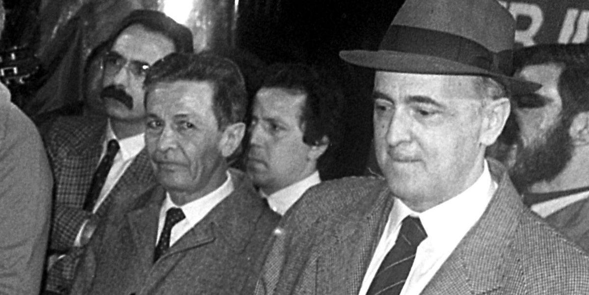 Enrico Berlinguer e Giorgio Napolitano, Roma, 16 aprile 1984 (ANSA ARCHIVIO)