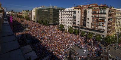 La manifestazione a Madrid contro la possibile amnistia per gli indipendentisti catalani 