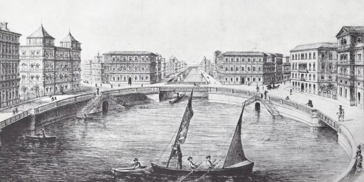 Un'illustrazione del rione Venezia, il progetto di Lamont Young (Progetti per Bagnoli)