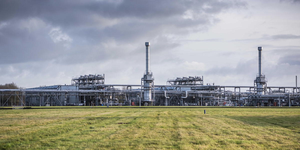 Un impianto per l'estrazione del gas a Grijpskerk, nella provincia di Groningen