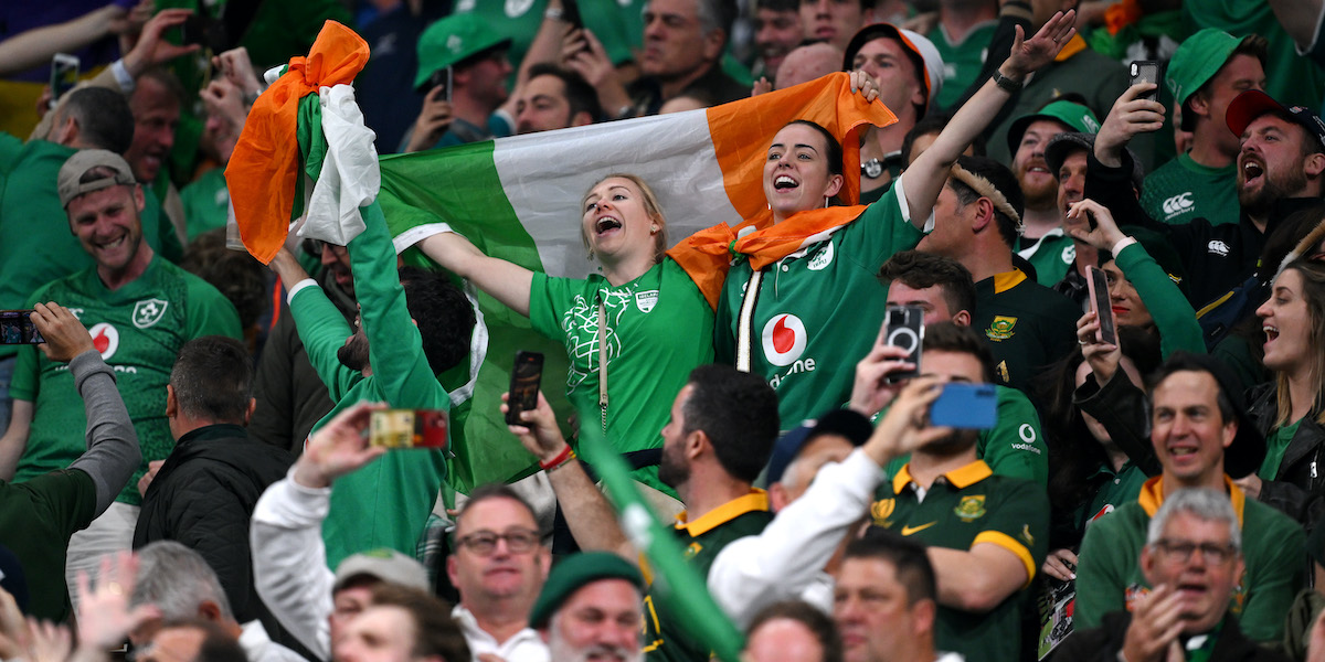 Tifosi irlandesi allo Stade de France per Irlanda-Sudafrica (Laurence Griffiths/Getty Images)