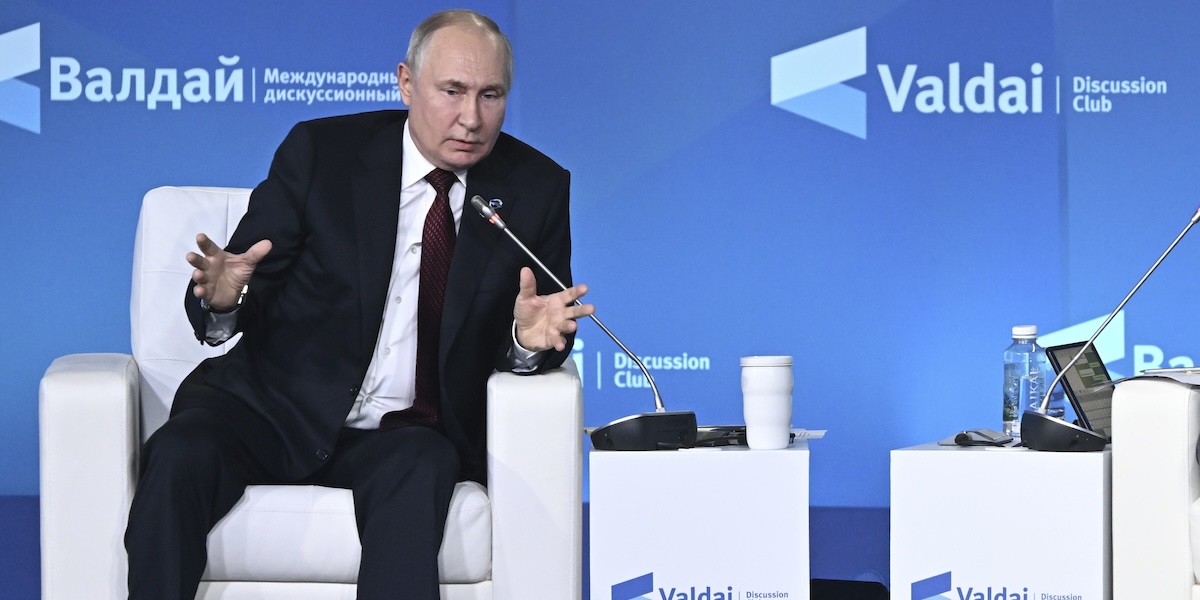 Il presidente russo Vladimir Putin (Grigory Sysoyev, Sputnik, Kremlin Pool Photo via AP)