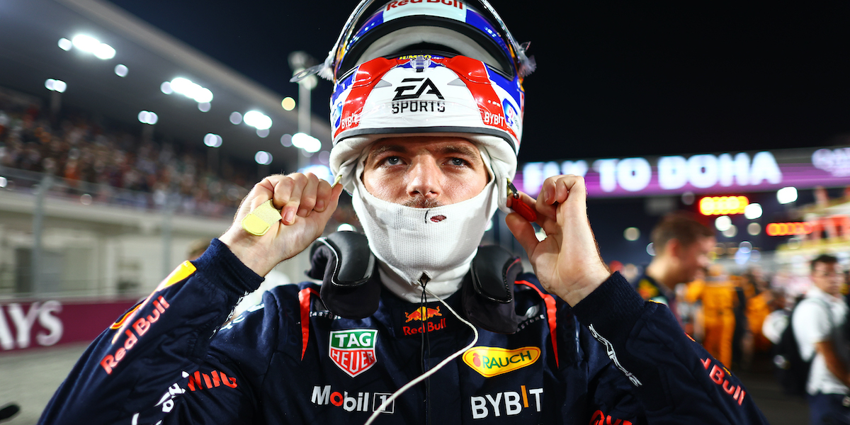Max Verstappen prima della gara sprint in Qatar (Mark Thompson/Getty Images)