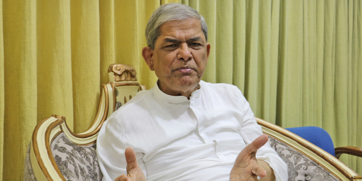 Mirza Fakhrul Islam Alamgir, leader dell'opposizione in Bangladesh (AP Photo/Julhas Alam)