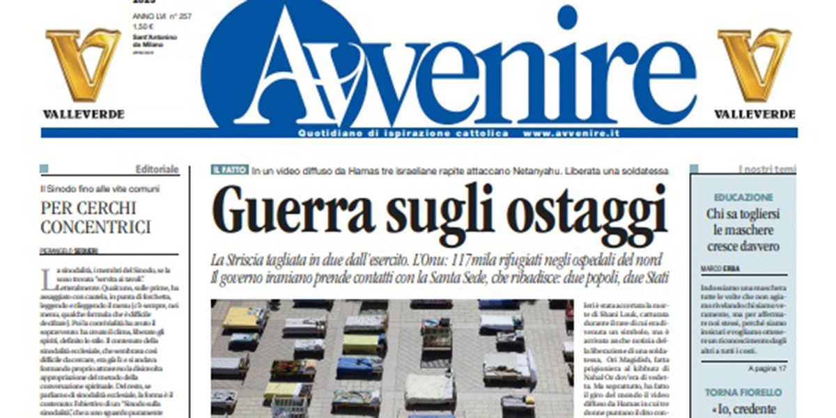 Le prime pagine di martedì 31 ottobre 2023