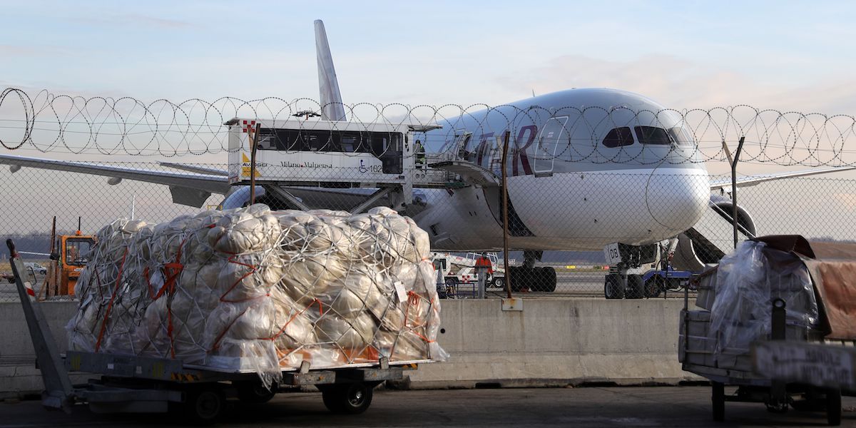 Un aereo merci a Malpensa (Vittorio Zunino Celotto/Getty Images)