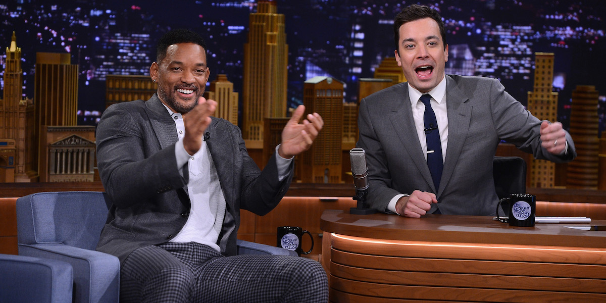 Will Smith e Jimmy Fallon nel 2014 (Getty)