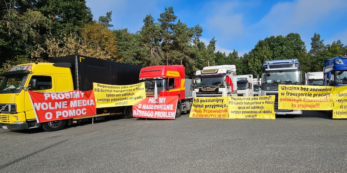 protesta camionisti polonia
