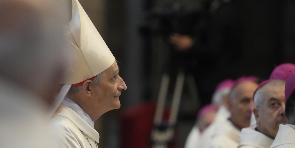 Il cardinale Matteo Maria Zuppi, presidente della CEI (AP Photo/Gregorio Borgia)