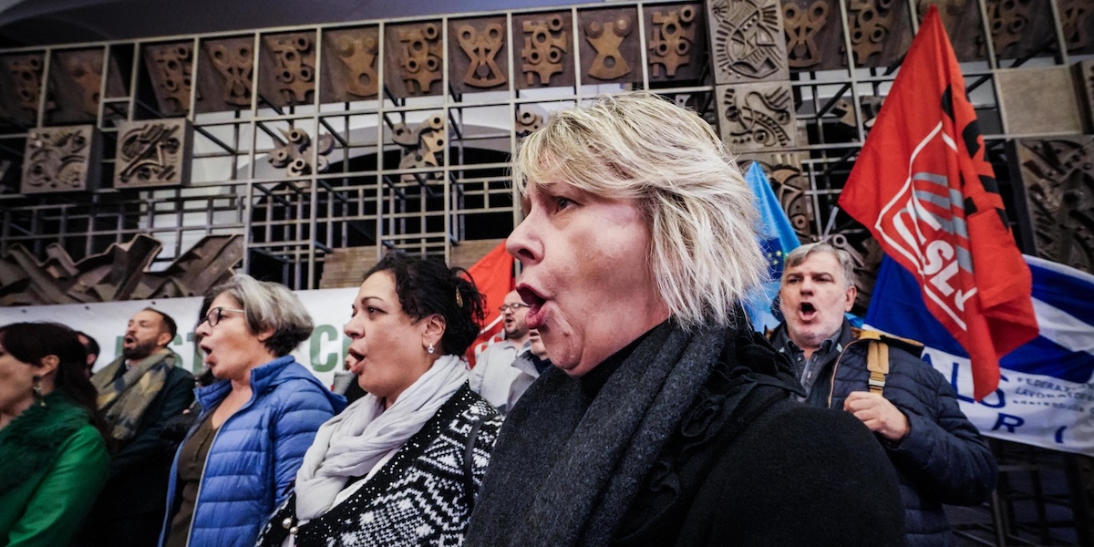 La protesta dei lavoratori del Teatro Regio di Torino, lo scorso 21 ottobre