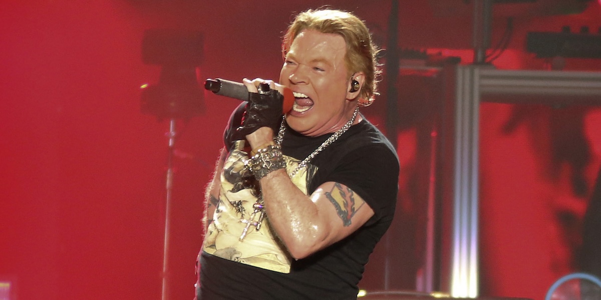 Il cantante dei Guns N' Roses Axl Rose (Photo by Jack Plunkett/Invision/AP)