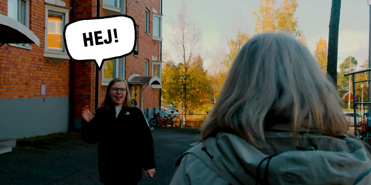 A Swedish city wants its residents to greet each other more