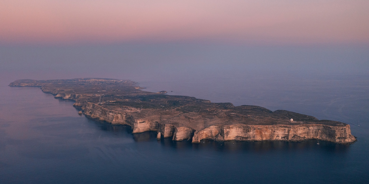 Veduta aerea di Lampedusa da nord (Roberto Salomone)