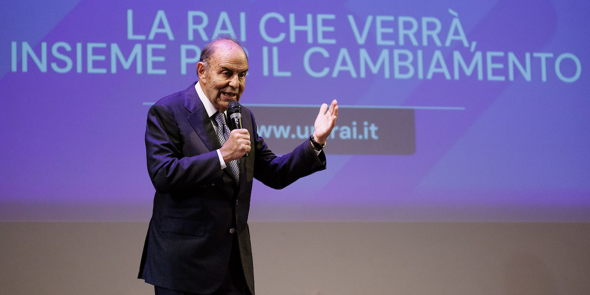 Bruno Vespa alla presentazione della nuova associazione di giornalisti della RAI (Roberto Monaldo/LaPresse)

