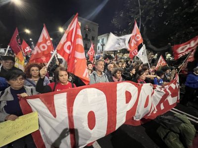 manifestazione contro il ponte sullo stretto