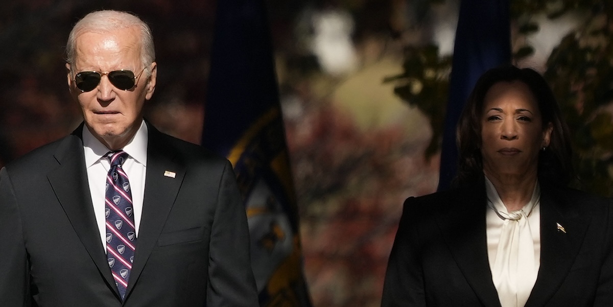Joe Biden e Kamala Harris (AP Photo/Andrew Harnik)