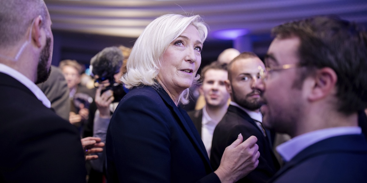 Marine Le Pen durante il congresso del Rassemblement National a Parigi, il 5 novembre del 2022
