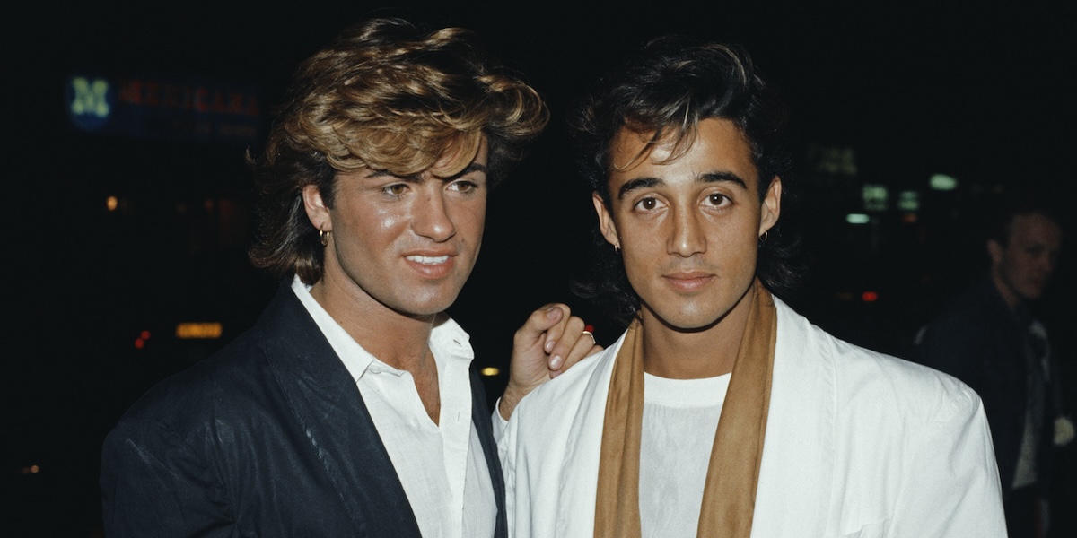 George Michael e Andrew Ridgeley, i Wham!, a Londra nel 1984