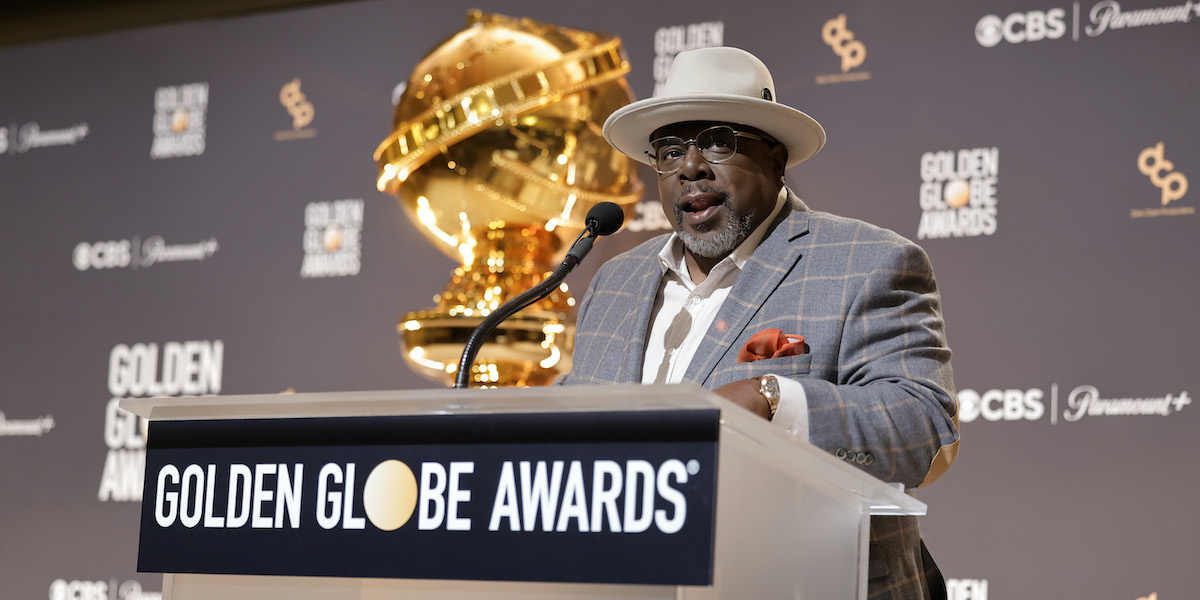 L'attore comico Cedric the Entertainer durante l'annuncio delle candidature (Kevin Winter/Getty Images)