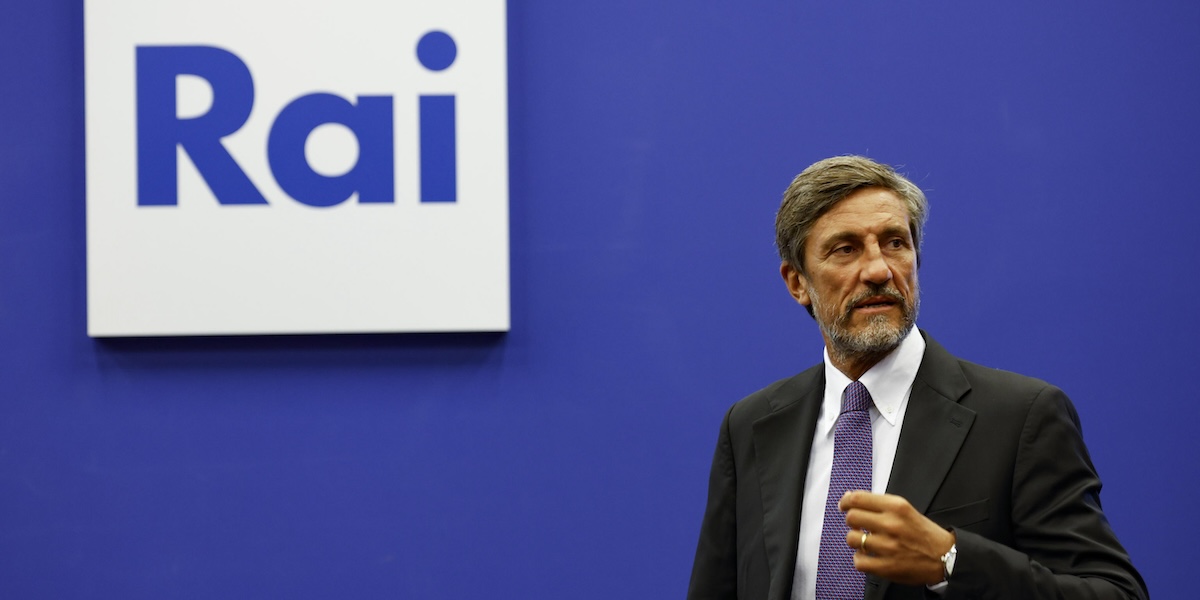 Paolo Corsini durante la presentazione della nuova stagione dei programmi "Porta a Porta" e "Cinque minuti" a Roma ,11 settembre 2023