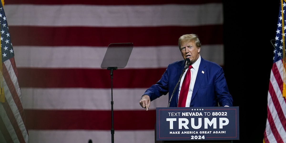 Donald Trump in un appuntamento elettorale (AP Photo/Godofredo A. Vásquez)
