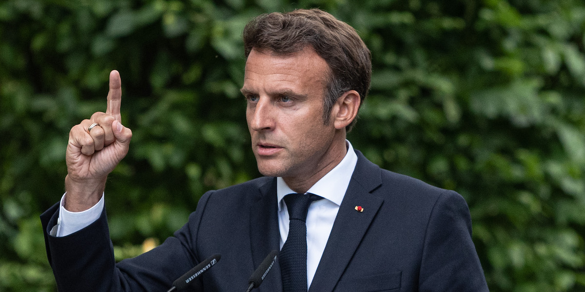 Il presidente francese Emmanuel Macron (Alexey Furman/Getty Images)