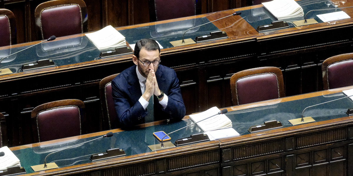 Federico Freni, sottosegretario al ministero dell'Economia durante il voto (Mauro Scrobogna /LaPresse)