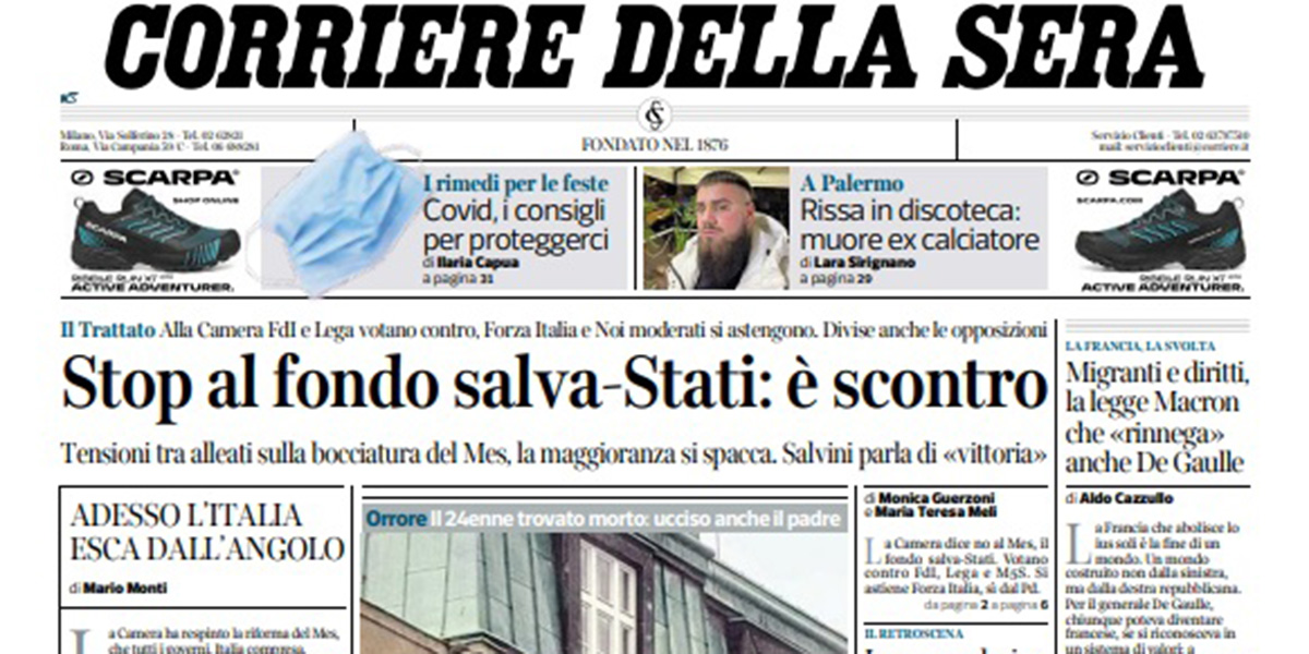 Le prime pagine di venerdì 22 dicembre 2023