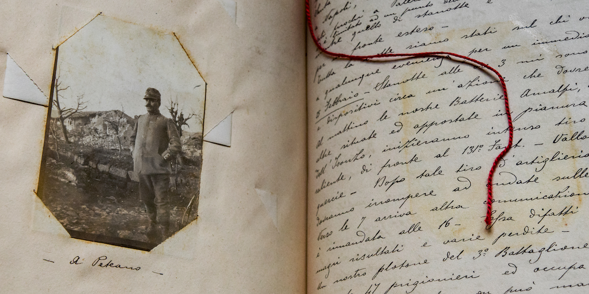 Pagine scritte a mano di un quaderno di memorie scritto tra Ottocento e Novecento