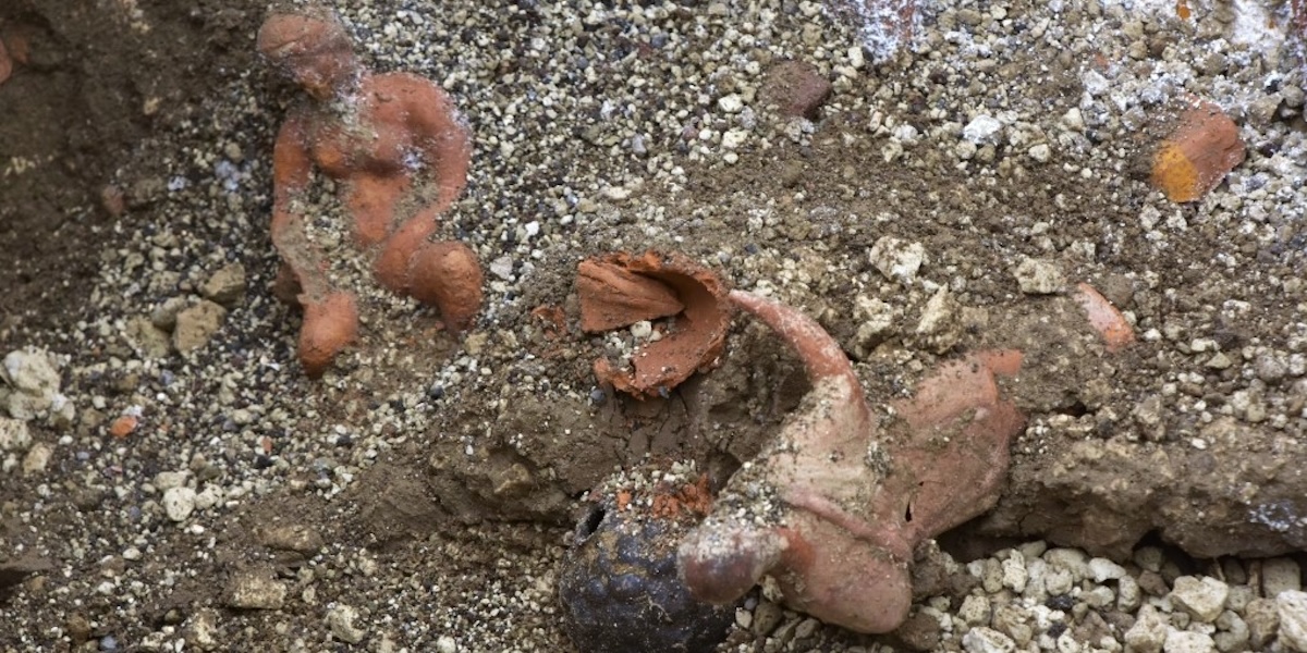Statuine di terracotta trovate a Pompei
