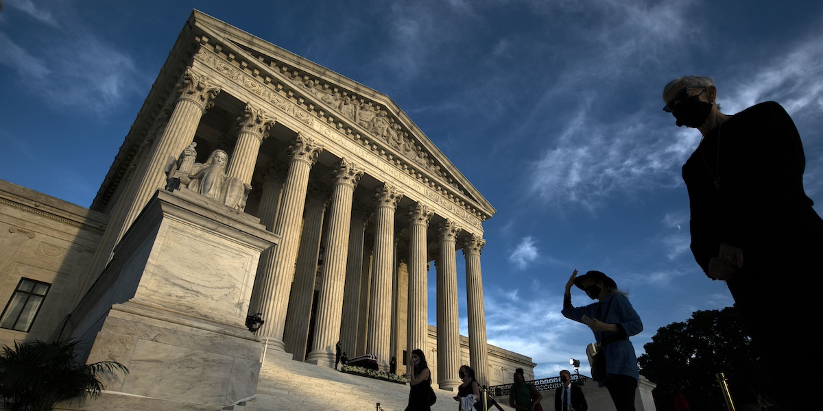 La sede della Corte Suprema degli Stati Uniti, a Washington D.C. (AP Photo/Jose Luis Magana)