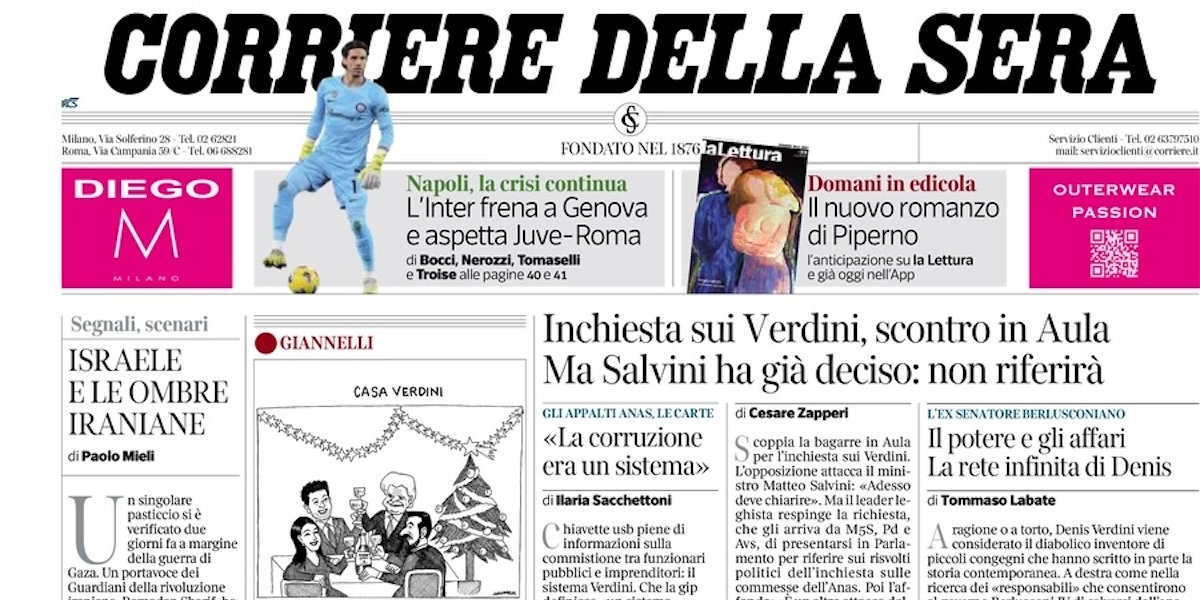 Le prime pagine di sabato 30 dicembre 2023