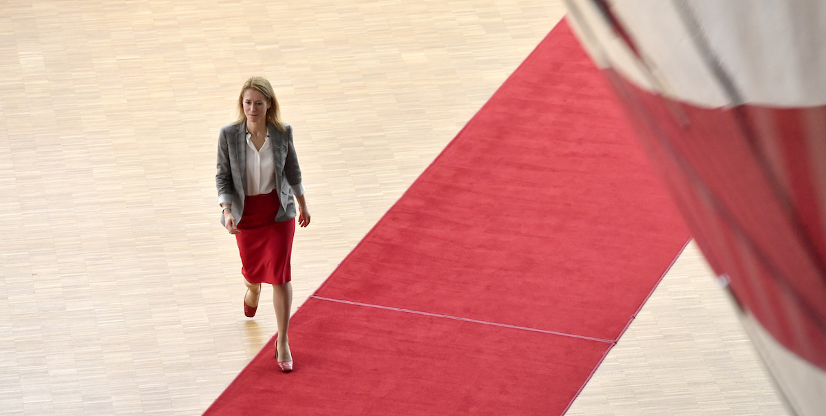 La prima ministra estone Kaja Kallas (AP Photo/Geert Vanden Wijngaert)