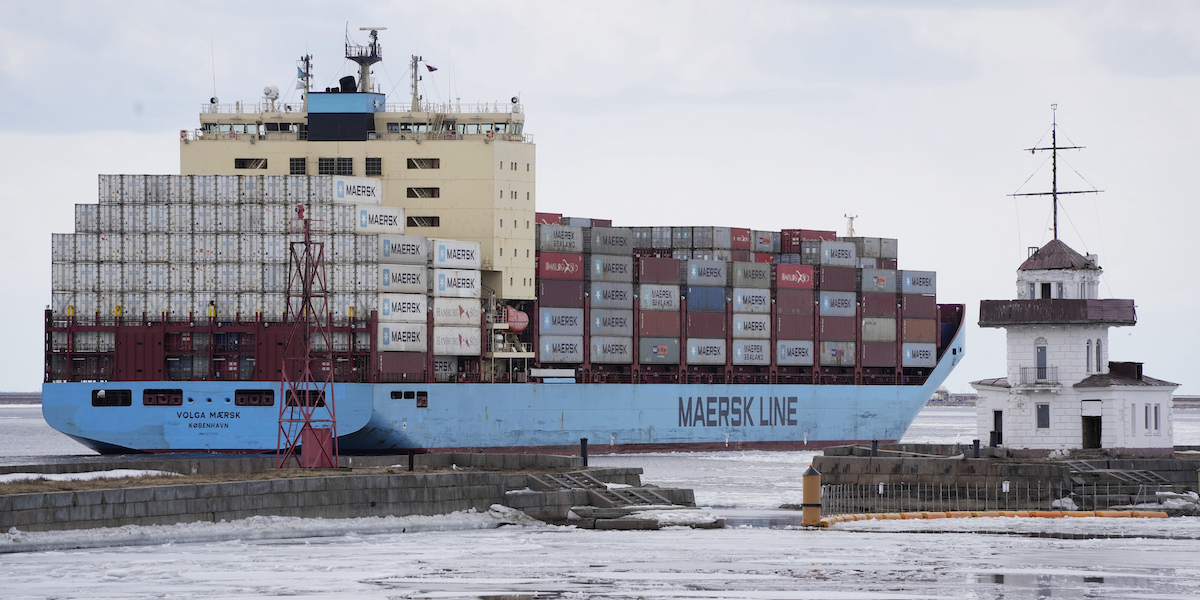 Una nave cargo della Maersk
