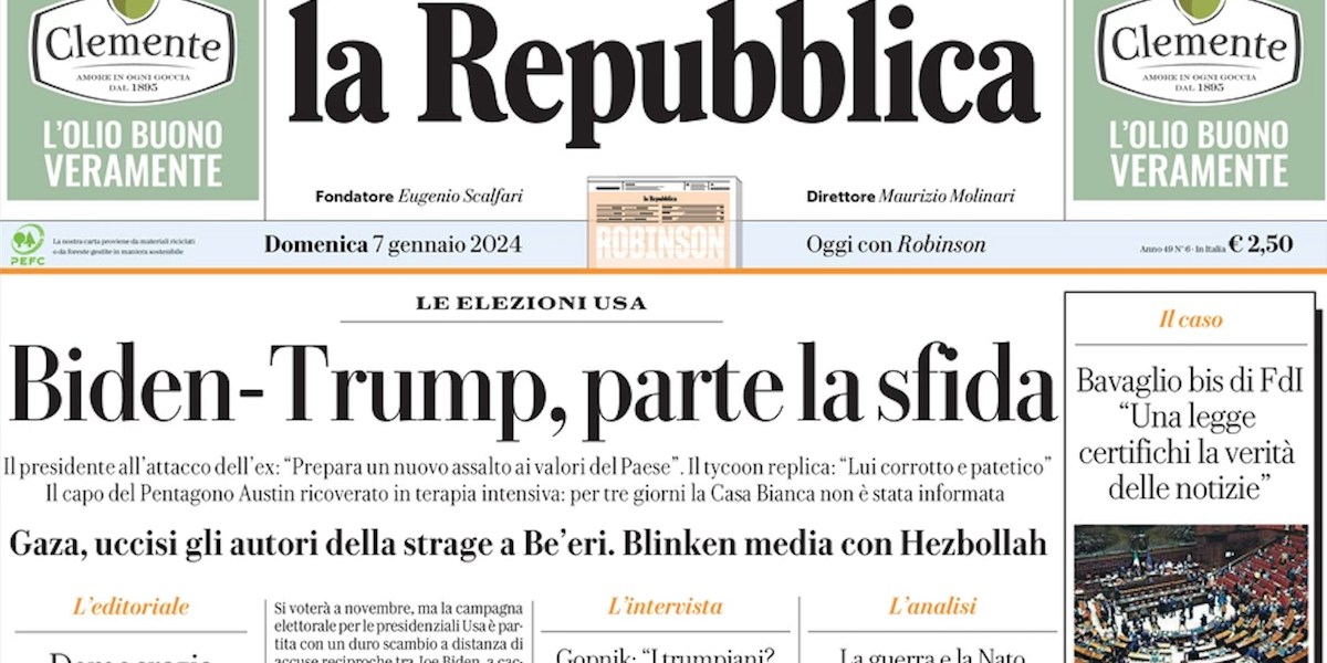 Le prime pagine di oggi