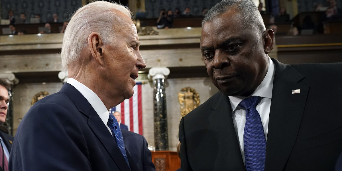 Il presidente degli Stati Uniti Joe Biden e il segretario alla Difesa Lloyd Austin. (Jacquelyn Martin-Pool/Getty Images)