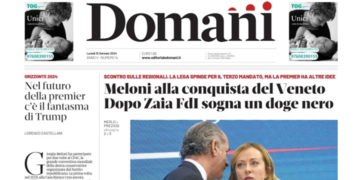 Le prime pagine di oggi