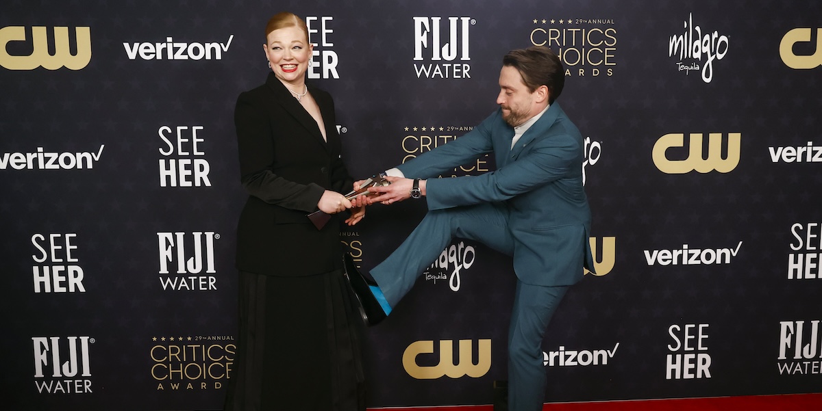 Sarah Snook e Kieran Culkin, miglior attrice e attore in una serie drammatica per  Succession
(Emma McIntyre/Getty Images)