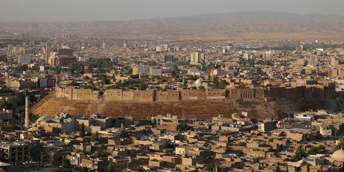 la città di erbil vista dall'alto