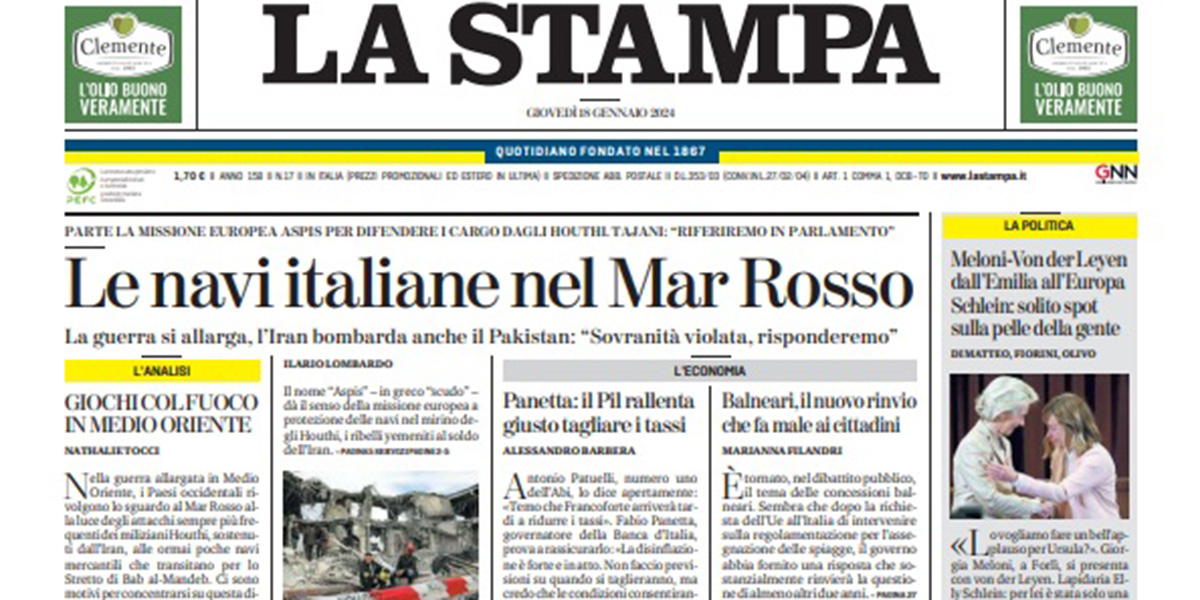 Le prime pagine di oggi