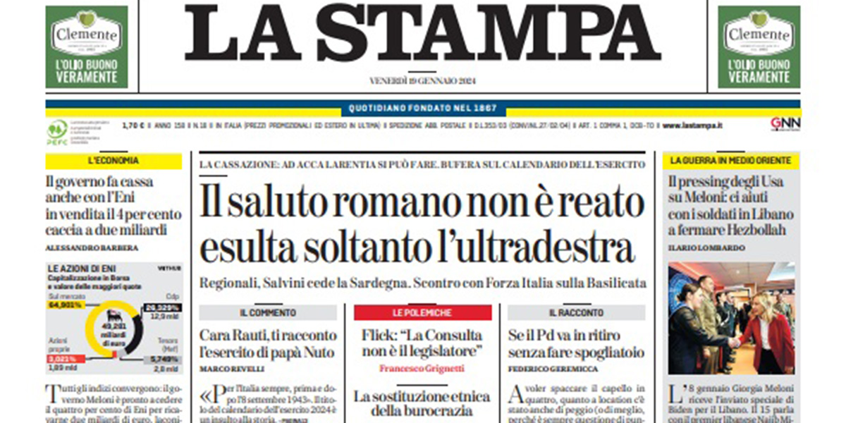 Le prime pagine di oggi