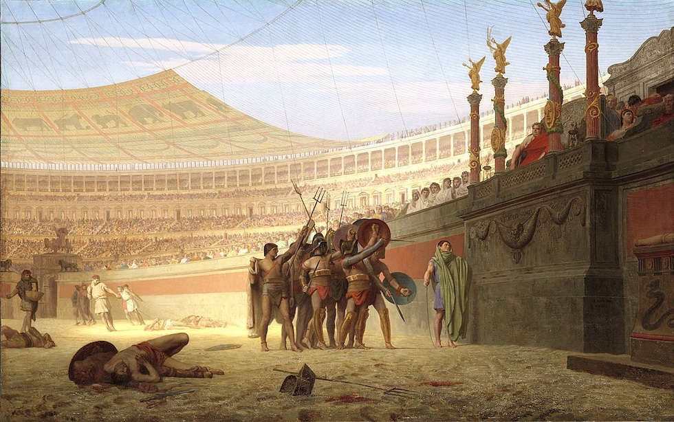 Il dipinto del 1859 “Ave Caesar! Morituri te salutant” di Jean-Léon Gérôme