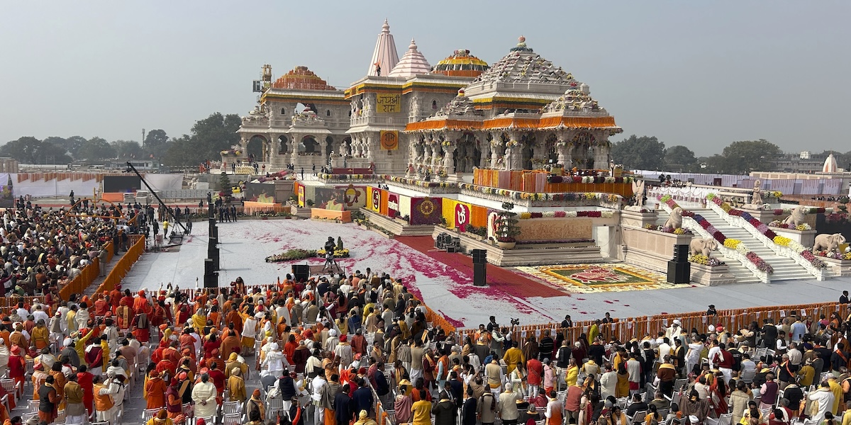 Le foto dell’inaugurazione del tempio di Rama ad Ayodhya, in India