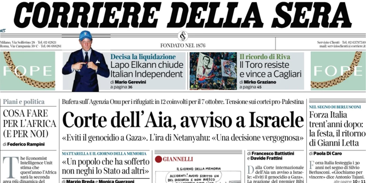 Le prime pagine di oggi