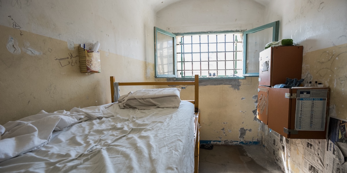 Una cella del carcere di san Vittore