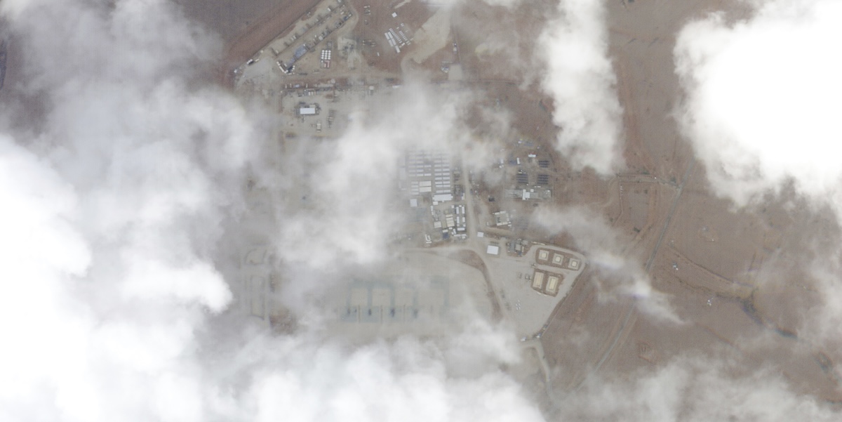 La base statunitense in Giordania colpita domenica (Planet Labs PBC via AP)