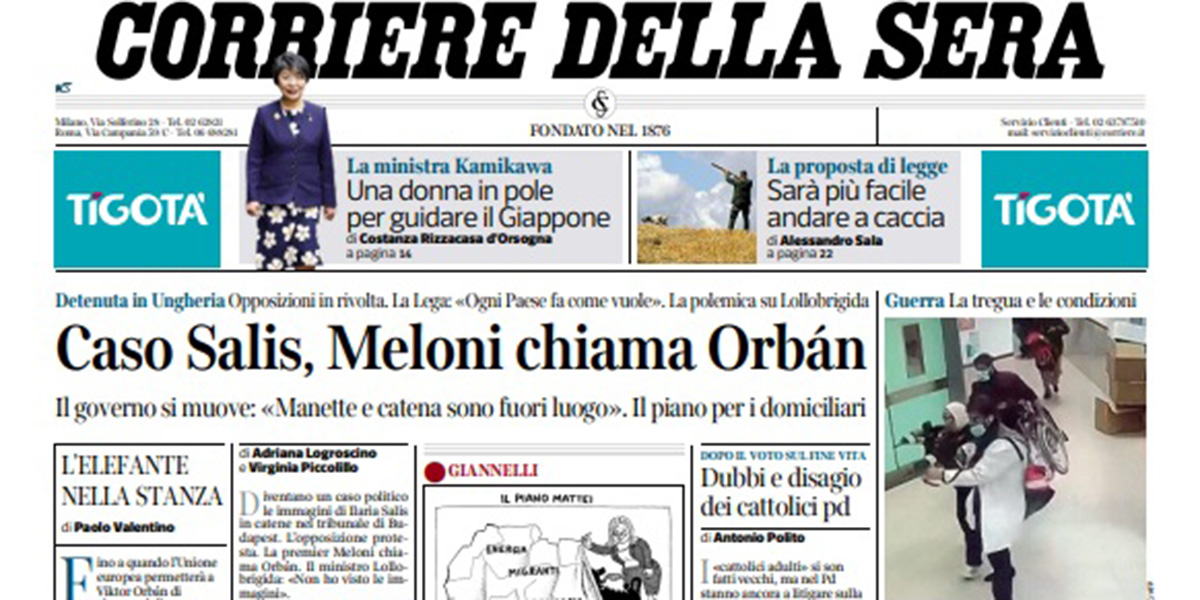 Le prime pagine di oggi