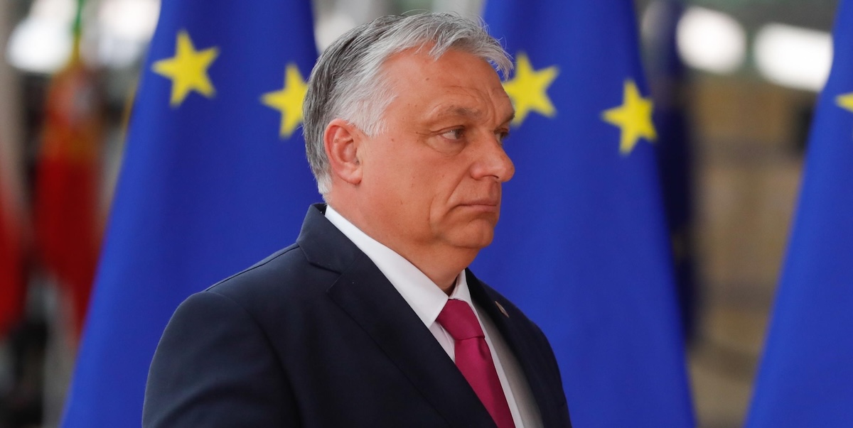Il primo ministro ungherese Viktor Orbán (ANSA/EPA/STEPHANIE LECOCQ)